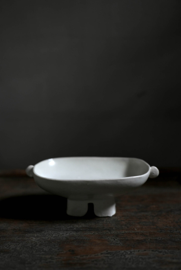 白瓷ソバン角皿